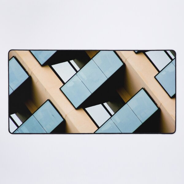 Item preview, Blue and Beige Geometric Building Architecture designed and sold by Hena Tayeb.