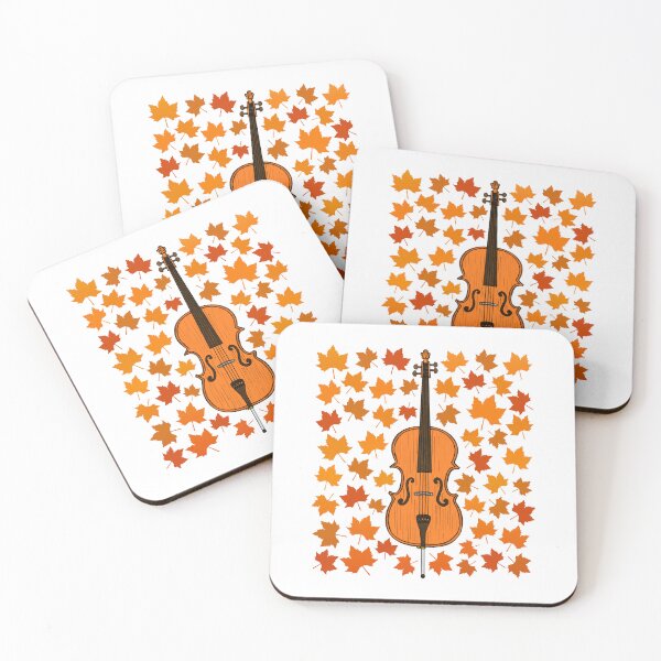 Item preview, Fall Cello With Leaves, Cellist Musician Autumn designed and sold by doodlerob.