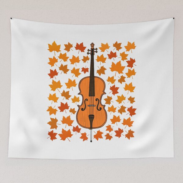 Item preview, Fall Cello With Leaves, Cellist Musician Autumn designed and sold by doodlerob.