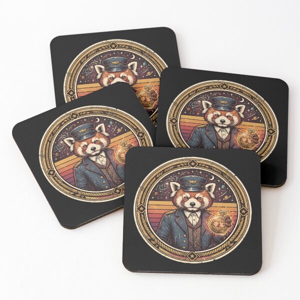 Item preview, Retro Time Conductor Red Panda Vintage Badge designed and sold by DuckOddity.