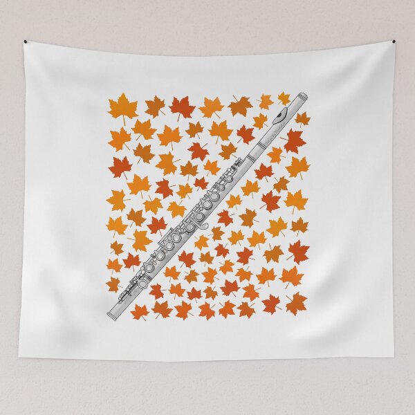 Item preview, Fall Flute With Leaves, Flutist Musician Autumn designed and sold by doodlerob.