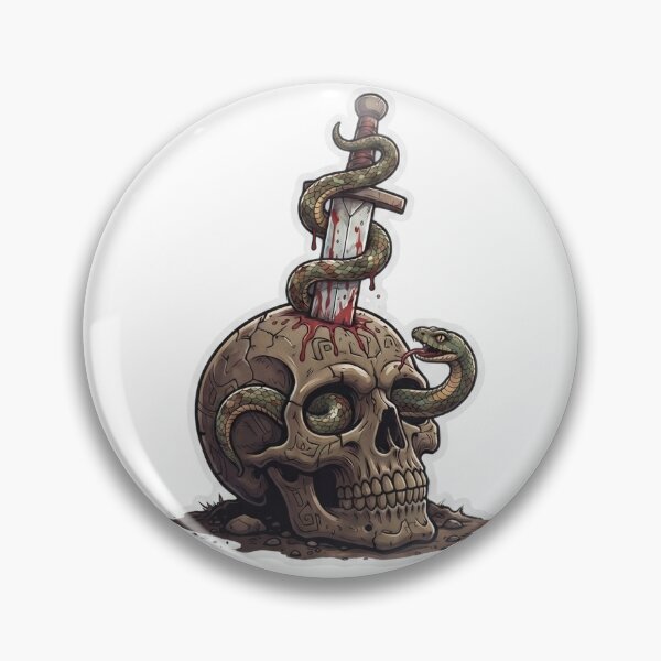 Item preview, Dagger and Snake Skull Gothic Dark Fantasy Art designed and sold by Covenist.