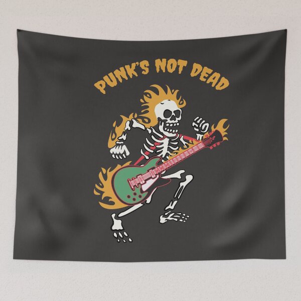 Item preview, Punk Rock Skull Playing Guitar Illustration designed and sold by beboplab.