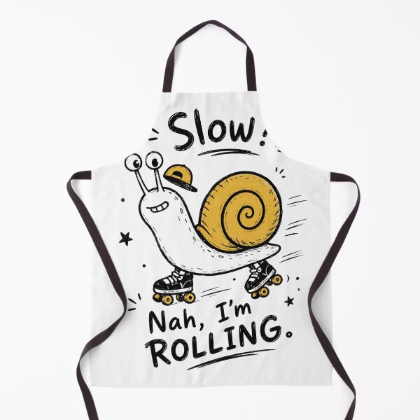 Item preview, Nah, I'm Rolling – Funny Snail on Roller Skates designed and sold by couragecriativa.