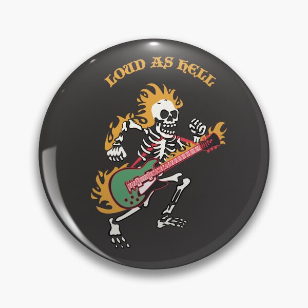 Item preview, Punk Rock Skull Playing Guitar Illustration designed and sold by beboplab.