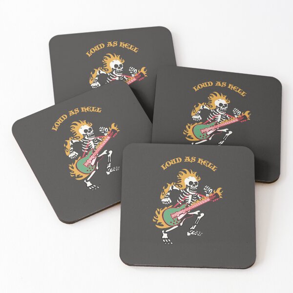 Item preview, Punk Rock Skull Playing Guitar Illustration designed and sold by beboplab.