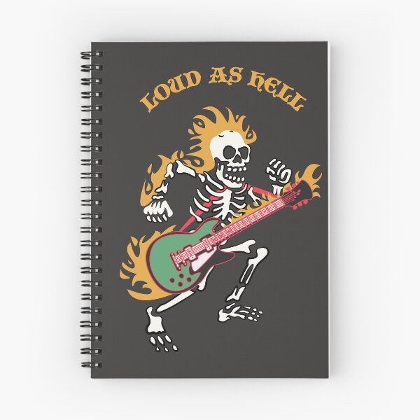 Item preview, Punk Rock Skull Playing Guitar Illustration designed and sold by beboplab.