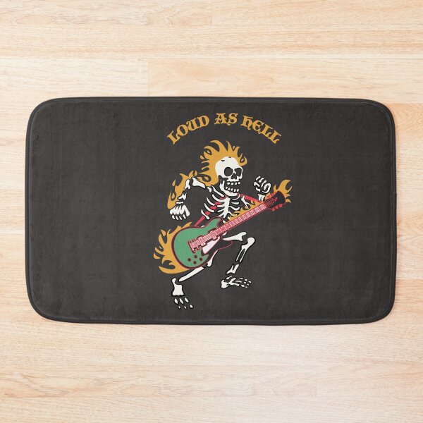 Item preview, Punk Rock Skull Playing Guitar Illustration designed and sold by beboplab.