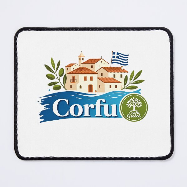 Item preview, Corfu Greece – Mediterranean Island Travel & Olive Branch Design designed and sold by VladisWorld.