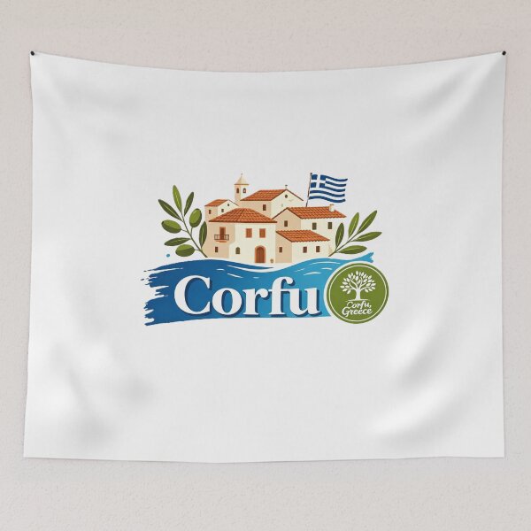 Item preview, Corfu Greece – Mediterranean Island Travel & Olive Branch Design designed and sold by VladisWorld.