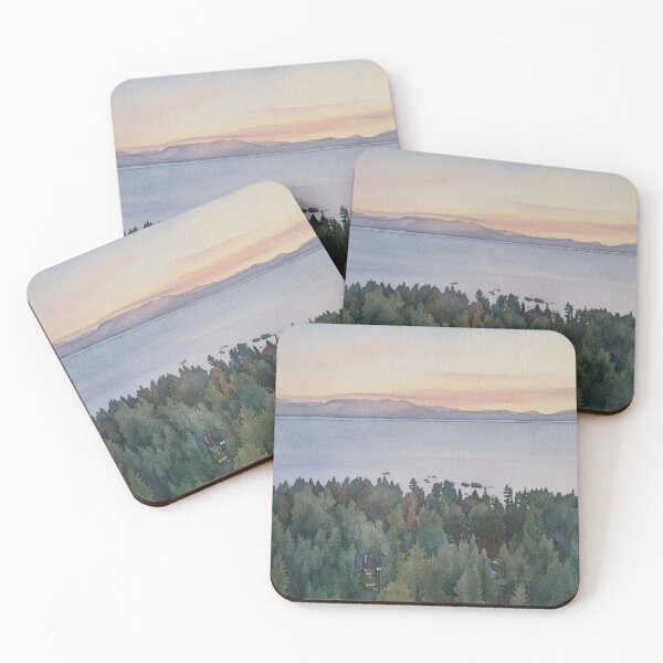 Item preview, Lake Tahoe Watercolor designed and sold by Tempraneo Photo.
