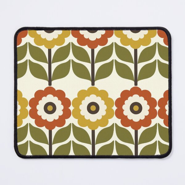 Artikelvorschau, Orange und senfgelbe Blumen im Mid-Century-Modern-Stil entworfen und verkauft von Discount code.