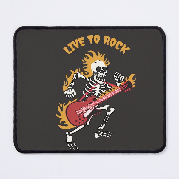 Item preview, Acdc Skull Playing Guitar Illustration designed and sold by beboplab.