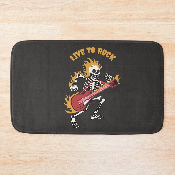 Item preview, Acdc Skull Playing Guitar Illustration designed and sold by beboplab.