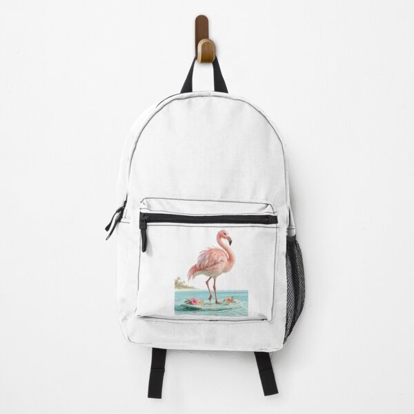 Item preview, Flamingo Paddle Boarding in Tropical Paradise designed and sold by Helenaphotoart.