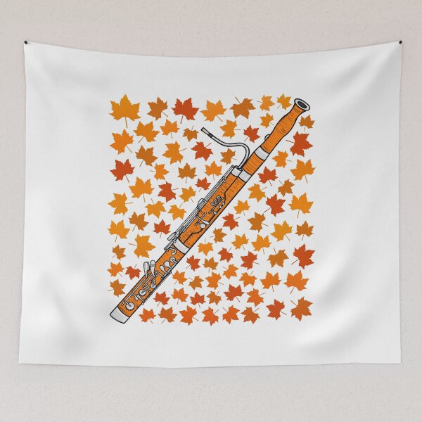 Item preview, Fall Bassoon With Leaves, Bassoonist Musician Autumn designed and sold by doodlerob.