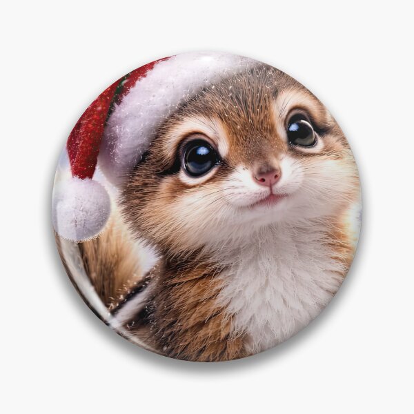 Item preview, Adorable Chipmunk in Santa Hat Christmas Happy Holidays designed and sold by Stephanie Laird.