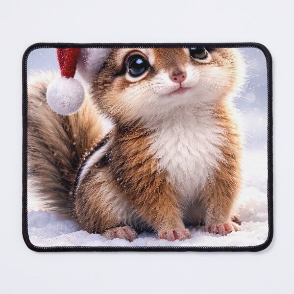 Item preview, Adorable Chipmunk in Santa Hat Christmas Happy Holidays designed and sold by Stephanie Laird.