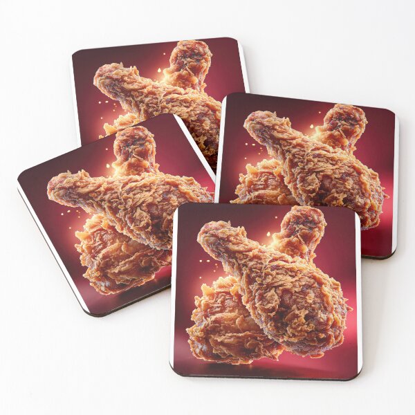 Item preview, Golden Crispy Fried Chicken Drumstick | Crunchy Food Art | Crispy Comfort Food Illustration designed and sold by Grafititee.