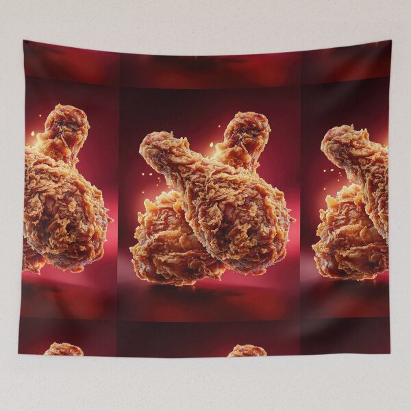 Item preview, Golden Crispy Fried Chicken Drumstick | Crunchy Food Art | Crispy Comfort Food Illustration designed and sold by Grafititee.