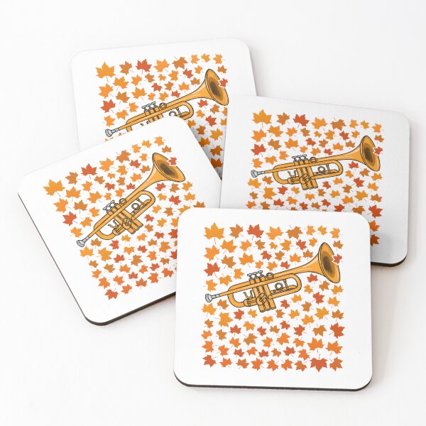 Item preview, Fall Trumpet With Leaves, Trumpeter Brass Musician Autumn designed and sold by doodlerob.