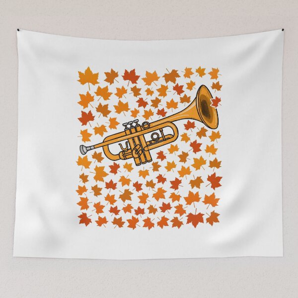 Item preview, Fall Trumpet With Leaves, Trumpeter Brass Musician Autumn designed and sold by doodlerob.