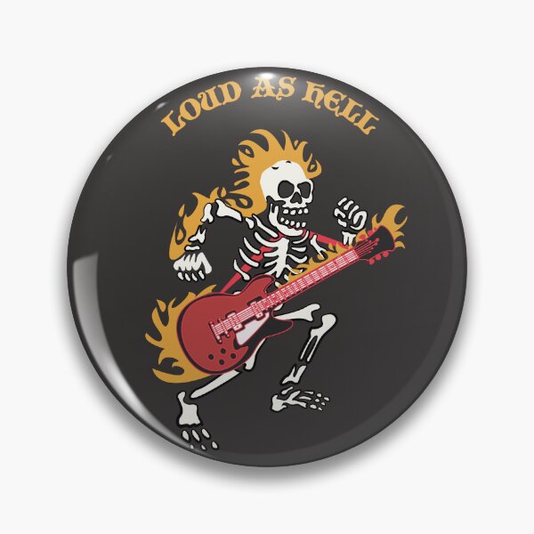 Item preview, Foo Fighters Skull Playing Guitar Illustration designed and sold by beboplab.