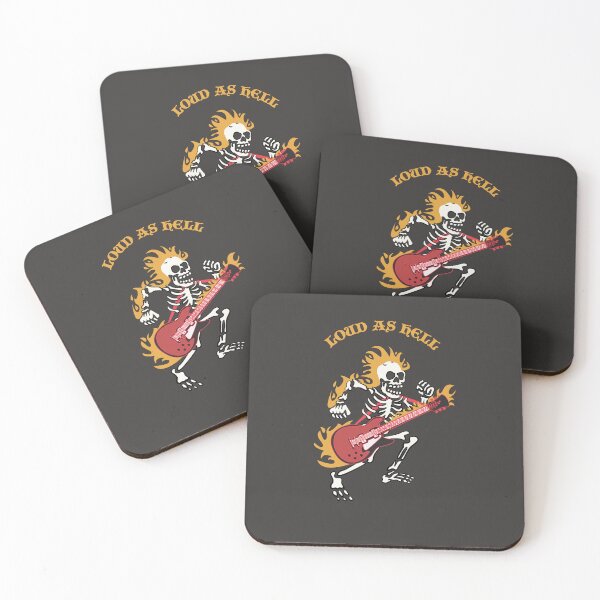 Item preview, Foo Fighters Skull Playing Guitar Illustration designed and sold by beboplab.