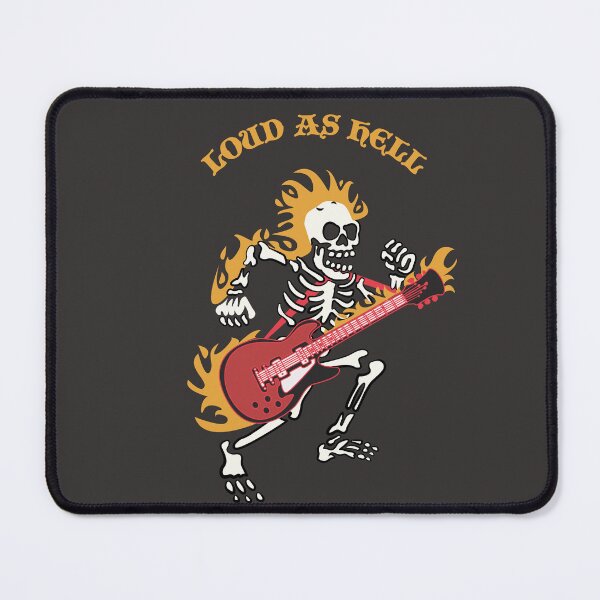 Item preview, Foo Fighters Skull Playing Guitar Illustration designed and sold by beboplab.