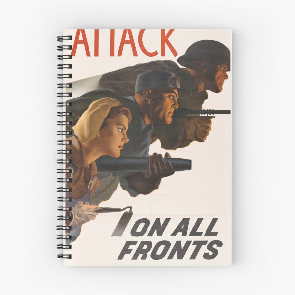 Item preview, Attack on All Fronts Propaganda Poster | WWII Art Print | Canadian Wartime Information Board | Military & Home Effort designed and sold by artofuniverse.
