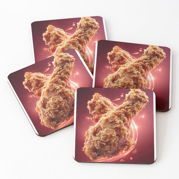 Item preview, Golden Crispy Fried Chicken Drumstick | Crunchy Food Art | Crispy Comfort Food Illustration designed and sold by Grafititee.