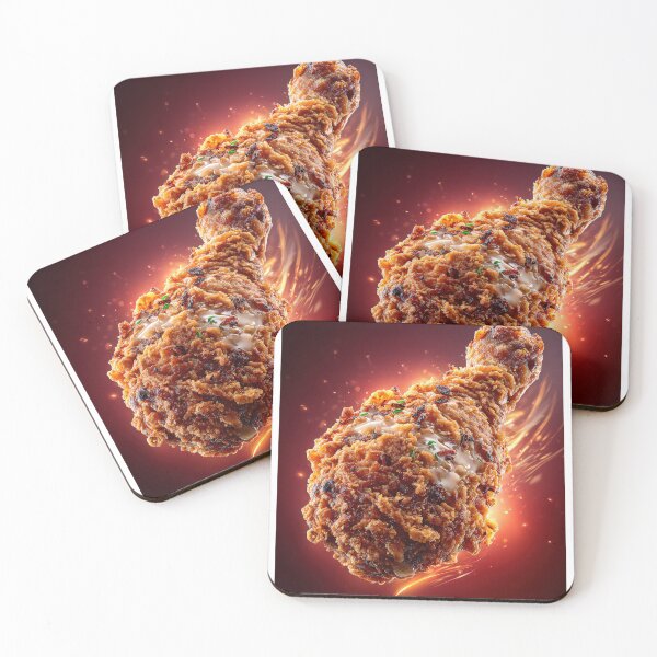 Item preview, Crispy Fried Chicken Drumstick | Crunchy Food Art | Crispy Comfort Food Illustration designed and sold by Grafititee.