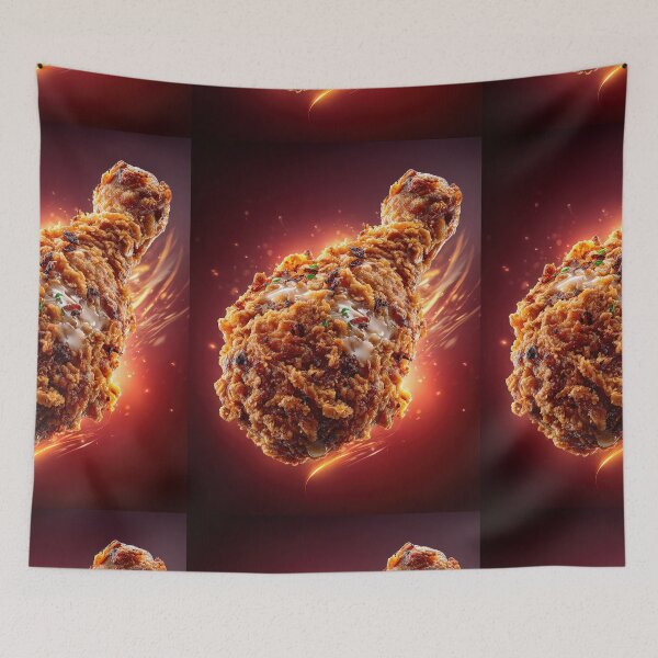 Item preview, Crispy Fried Chicken Drumstick | Crunchy Food Art | Crispy Comfort Food Illustration designed and sold by Grafititee.