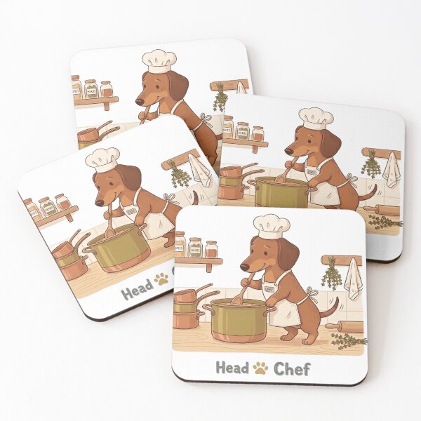 Item preview, Head Chef Funny Cooking Dachshund Kitchen Design designed and sold by jgoteiner.