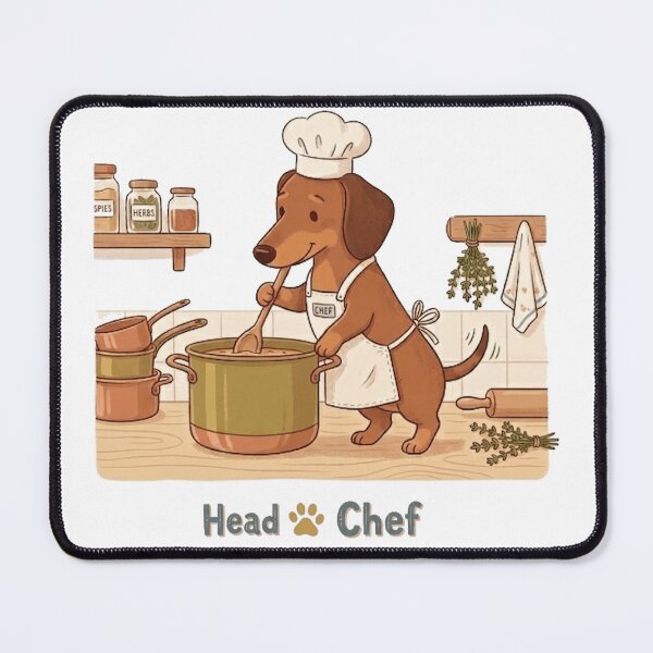 Item preview, Head Chef Funny Cooking Dachshund Kitchen Design designed and sold by jgoteiner.