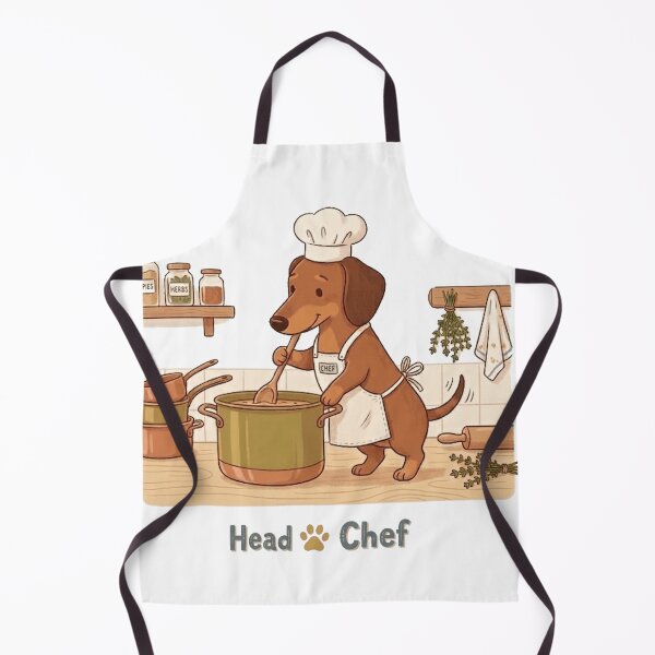 Item preview, Head Chef Funny Cooking Dachshund Kitchen Design designed and sold by jgoteiner.