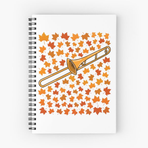 Item preview, Fall Trombone With Leaves, Trombonist Brass Musician Autumn designed and sold by doodlerob.