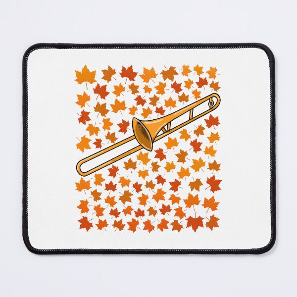 Item preview, Fall Trombone With Leaves, Trombonist Brass Musician Autumn designed and sold by doodlerob.