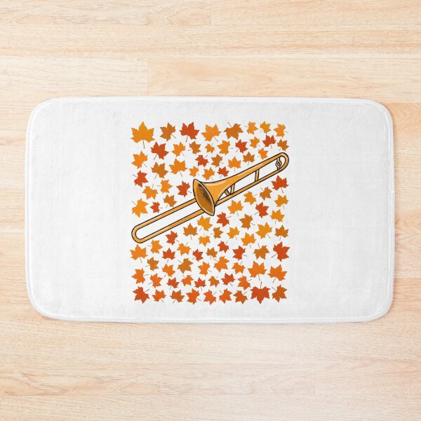 Item preview, Fall Trombone With Leaves, Trombonist Brass Musician Autumn designed and sold by doodlerob.