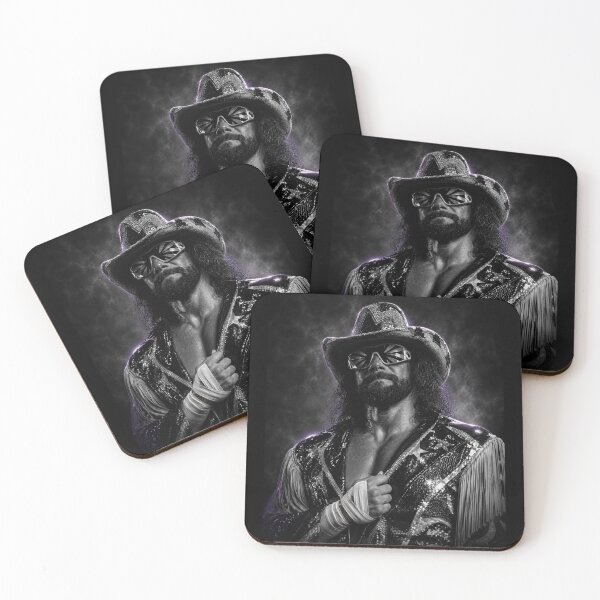 Item preview, Macho Man Black & White WWE Wrestling Legend Inspired Art designed and sold by ARbyCharlie.