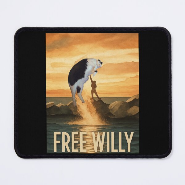 Item preview, Free Willy Cat – Surreal Cat Humor Art designed and sold by DigitalSkyfall.