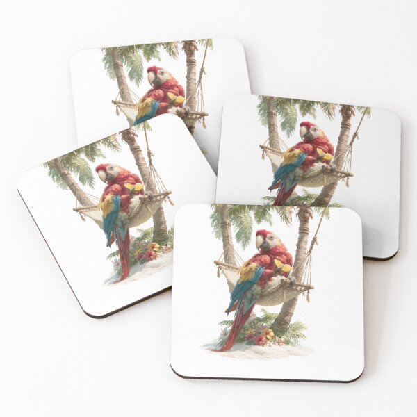Item preview, Tropical Macaw Relaxing in a Hammock designed and sold by Helenaphotoart.