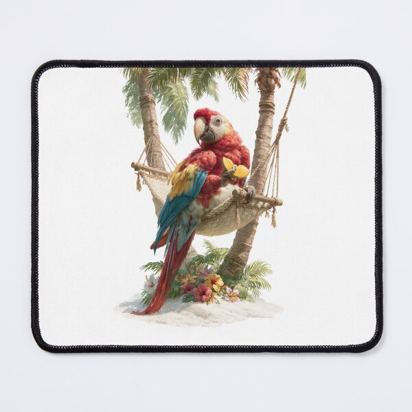 Item preview, Tropical Macaw Relaxing in a Hammock designed and sold by Helenaphotoart.