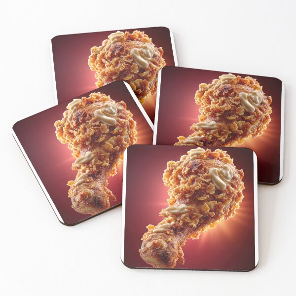 Item preview, Golden Crispy Fried Chicken Drumstick | Crunchy Food Art | Crispy Comfort Food Illustration designed and sold by Grafititee.