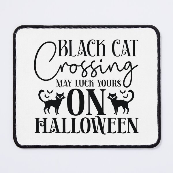 Item preview, Black Cat Crossing May Luck Be Yours On Halloween - Autumn Halloween Vibes Quotes Retro Vintage Gift designed and sold by FuzionRaptor.