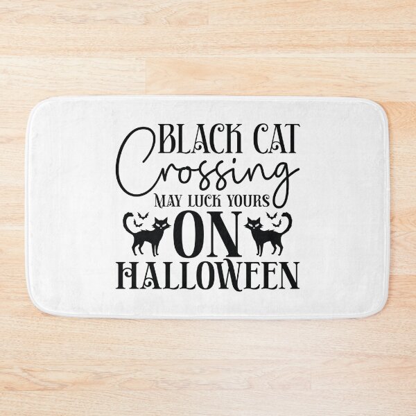 Item preview, Black Cat Crossing May Luck Be Yours On Halloween - Autumn Halloween Vibes Quotes Retro Vintage Gift designed and sold by FuzionRaptor.