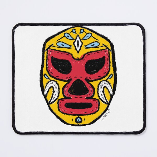 Item preview, El Rey Soll – The Sun King  – Lucha Mask No. 07 | Original Graphic Folk Art by GWART designed and sold by GWARTGB.