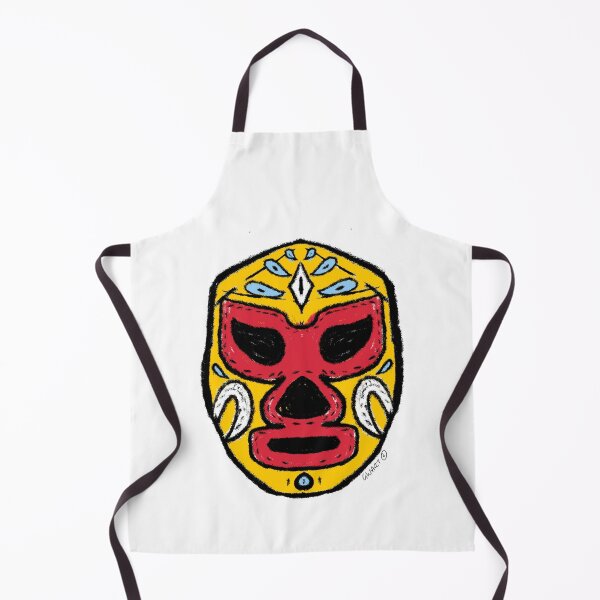 Item preview, El Rey Soll – The Sun King – Lucha Mask No. 07 | Original Graphic Folk Art by GWART designed and sold by GWARTGB.