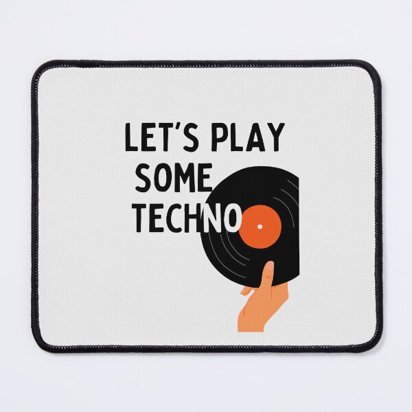 Item preview, Let's Play Some Techno Minimalist Vinyl Record Design designed and sold by paulo silveira.