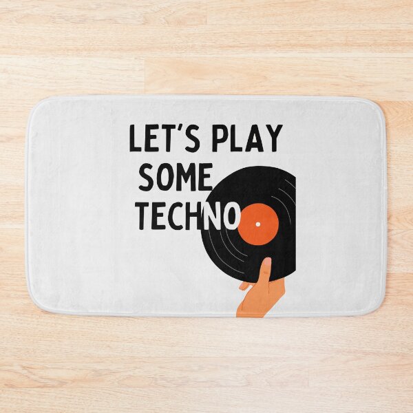 Item preview, Let's Play Some Techno Minimalist Vinyl Record Design designed and sold by paulo silveira.